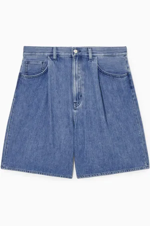 COS Pleated Aline Denim Shorts