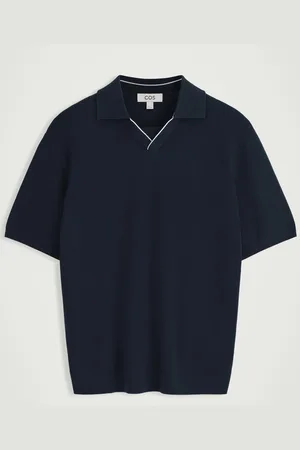 COS Contrasttipped Knitted Polo Shirt