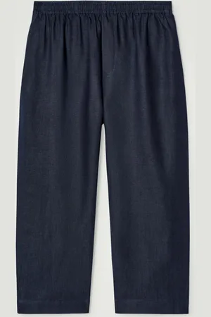 COS Pantalón Ancho De Lino Con Cintura Elástica in