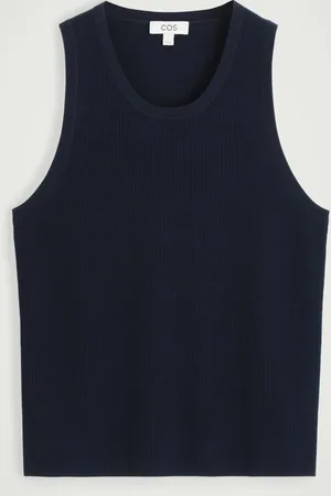 COS Camiseta De Tirantes De Canalé De Lana Merino