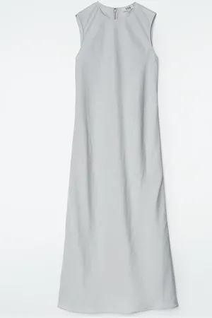 COS Vestido Midi En Mezcla De Lino