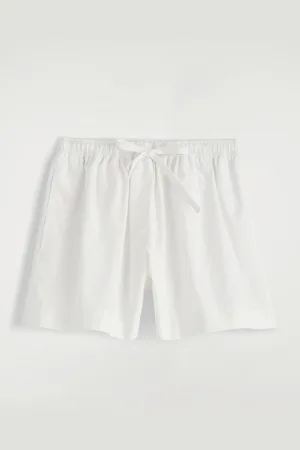 COS Pantalón Corto De Algodón Con Ajuste De Cordón