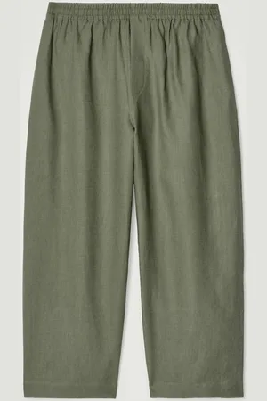 COS Pantalón Ancho De Lino Con Cintura Elástica in
