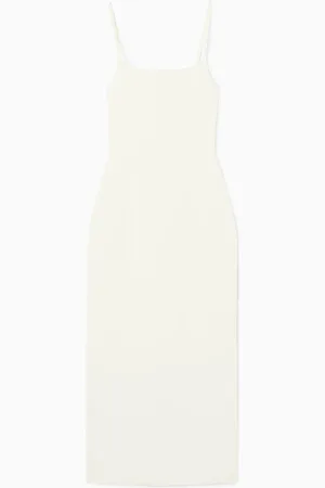 COS Vestido Lencero De Punto Con Escote Cuadrado