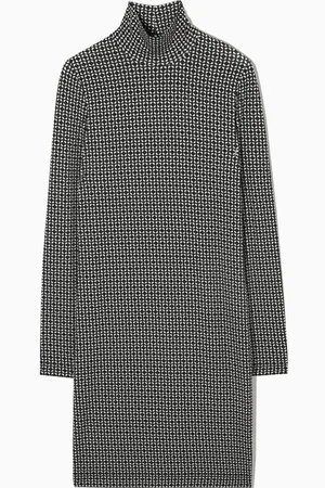 COS Printed Rollneck Mini Dress