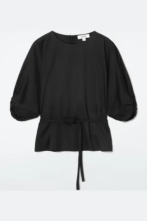 COS Blusa Con Mangas Abullonadas Y Cinturón
