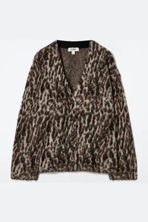 COS Cárdigan Mezcla De Mohair En Jacquard De Leopardo