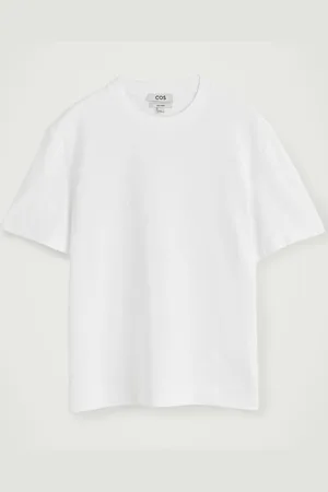 COS Camiseta En Mezcla De Algodón Y Lino Relaxed-Fit