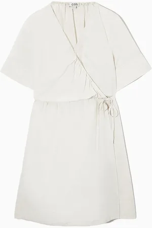 COS Mini Linenblend Wrap Dress in