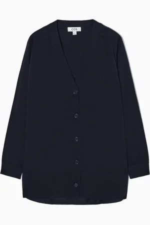 COS Contrastpanel Merino Wool Cardigan
