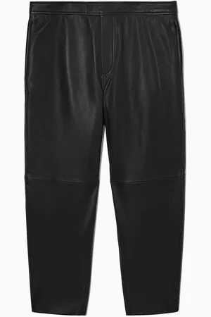COS Relaxedfit Tapered Leather Trousers in
