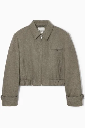 COS Chaqueta De Lana En Espiguilla Con Hombreras