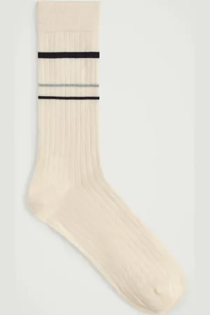 COS Calcetines De Algodón De Canalé A Rayas