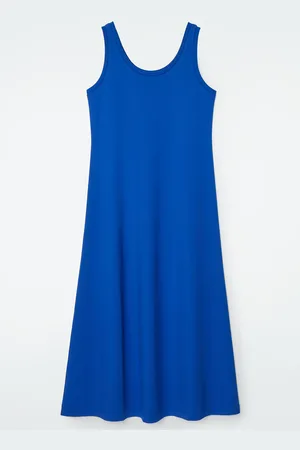 COS Vestido Midi De Punto Con Cuello Redondo