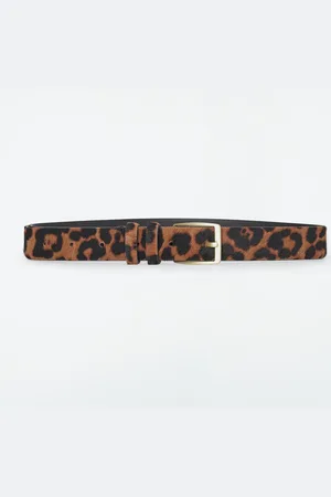 COS Cinturón De Pelo De Poni Con Estampado De Leopardo