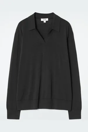 COS Polo De Seda De Manga Larga