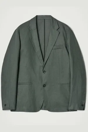 COS Blazer De Lino Con Botonadura Sencilla in