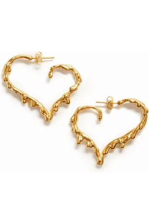 Desigual Pendientes corazón baño oro Zalio - - U