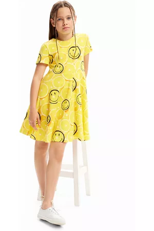Desigual Niñas Vestidos - Vestido Smiley® limones