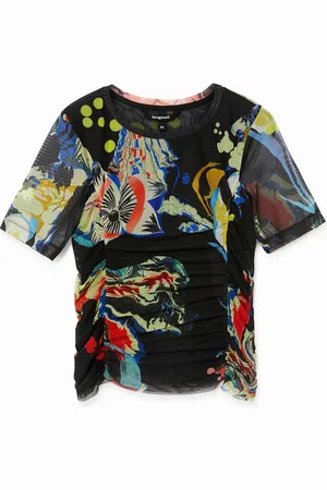 Desigual Camiseta slim fruncida - - L