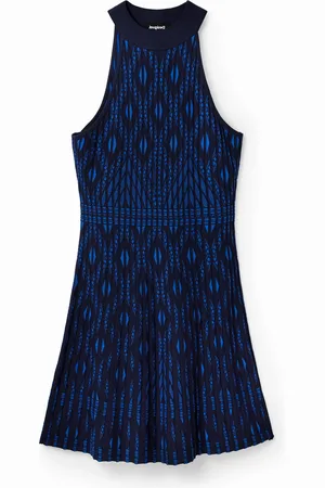 Desigual Vestido corto punto geométrico - - L