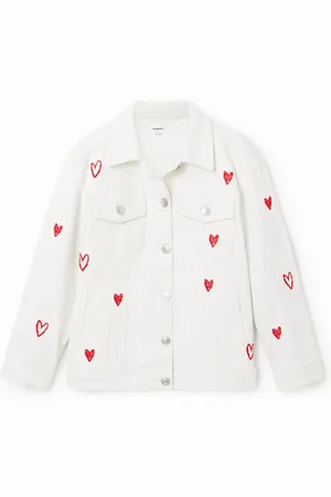 Desigual Chaqueta vaquera oversize corazones - - 11/12