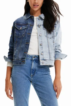 Desigual Chaqueta vaquera dos tonos - - S