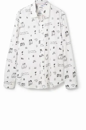 Desigual Camisa voile bordados - - L