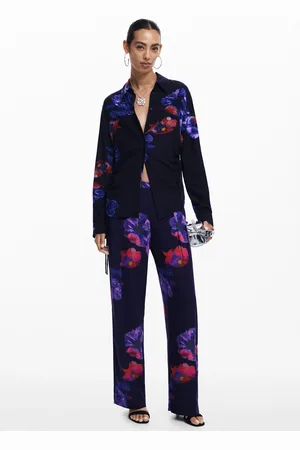 Desigual Pantalón fluido flores - - L