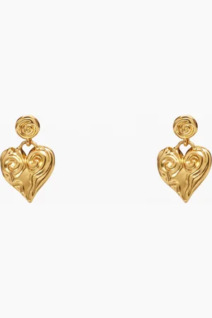 Desigual Pendientes corazón baño oro Zalio - - U