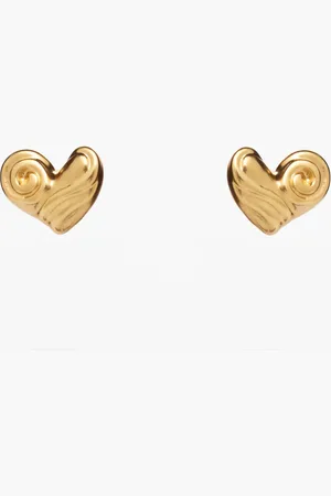 Desigual Pendientes botón corazón baño oro Zalio - - U