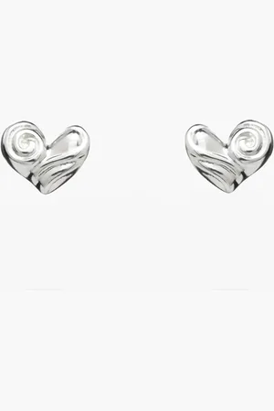 Desigual Pendientes botón corazón baño plata Zalio - - U