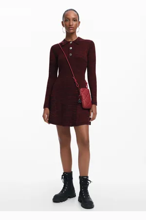 Desigual Vestido corto cuello polo - - L
