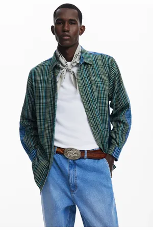 Desigual Camisa cuadros franela - - L