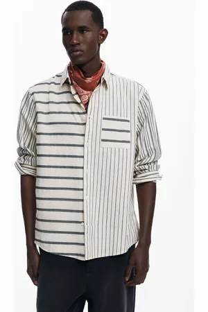 Desigual Camisa rayas asimétricas - - L