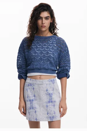 Desigual Jersey cropped calados - - L