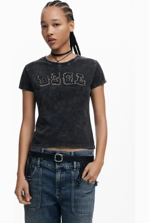 Desigual Camisera logo tachuelas - - L