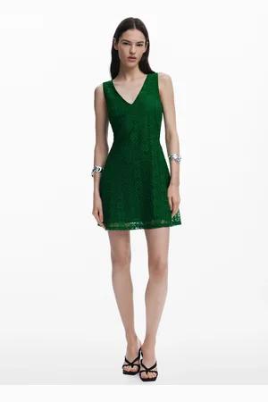 Desigual Vestido encaje sin mangas - - L