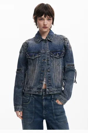 Desigual Cazadora denim tachas - - L