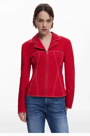 Desigual Biker piel peplum - - L