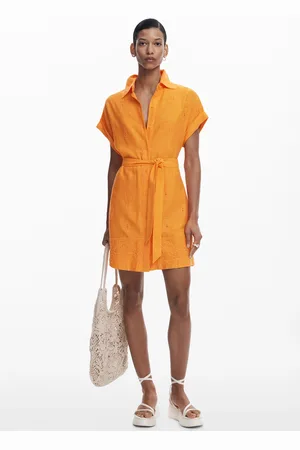 Desigual Vestido camisero bajo troquelado - - L