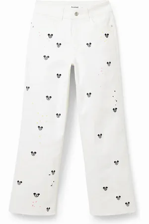 Desigual Vaqueros Culotte cropped Mickey Mouse - - 34