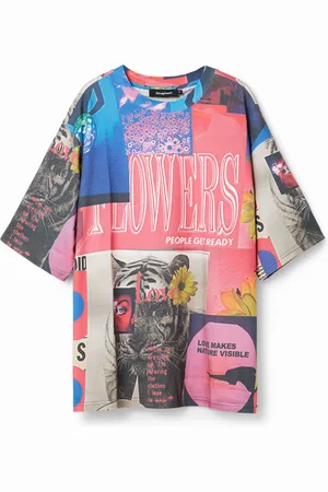 Desigual Camiseta oversize collage - - L