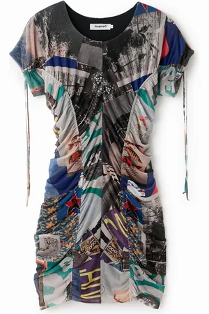 Desigual Vestido mini slim rushing - - L