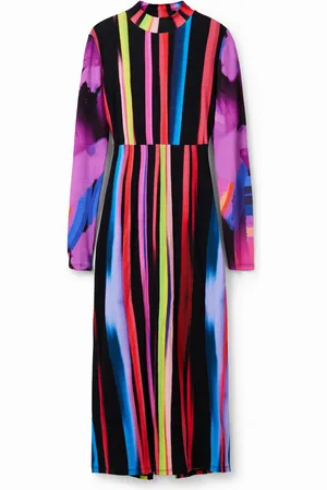 Desigual Vestido midi slim rayas M. Christian Lacroix - - S