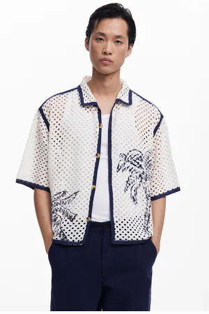 Desigual Camisa calada palmeras - - L