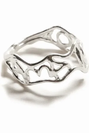 Desigual Anillo mensaje baño plata Zalio - - L