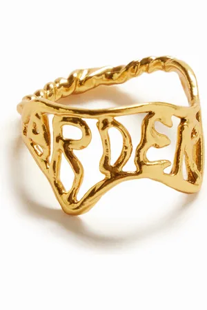Desigual Anillo mensaje baño oro Zalio - - L