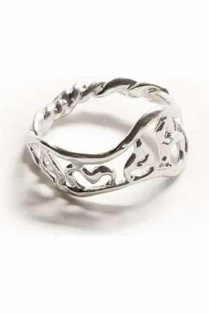 Desigual Anillo mensaje baño plata Zalio - - L