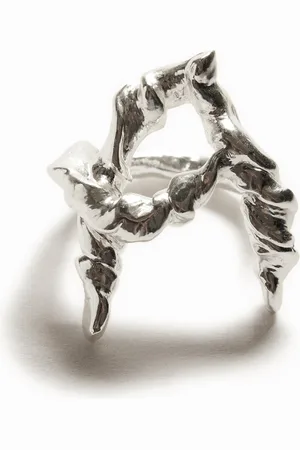 Desigual Anillo letra A baño plata Zalio - - L